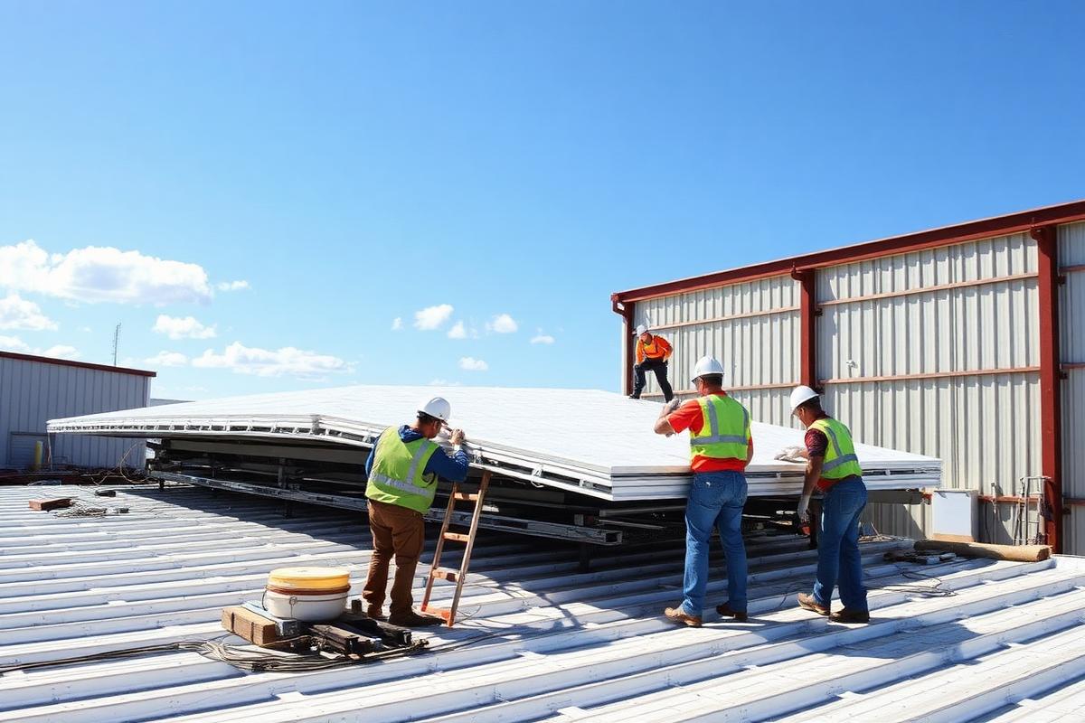 Insulated Roof Panel Installation